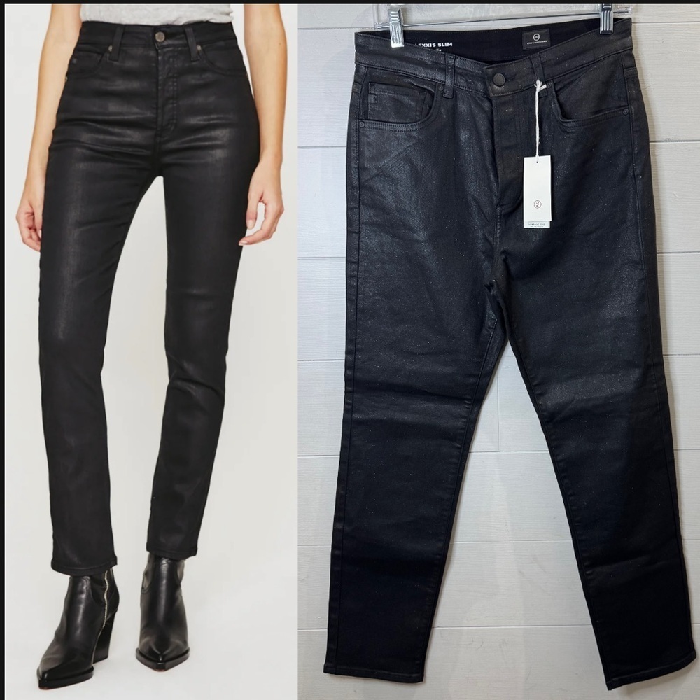 AG Adriano Goldschmied Brand New Alexxis Slim Black Jeans Size 29